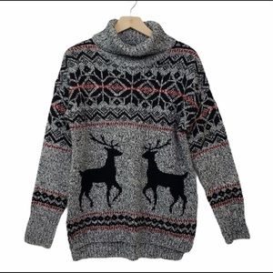 Anthropologie Ruby Moon Reindeer Sweater